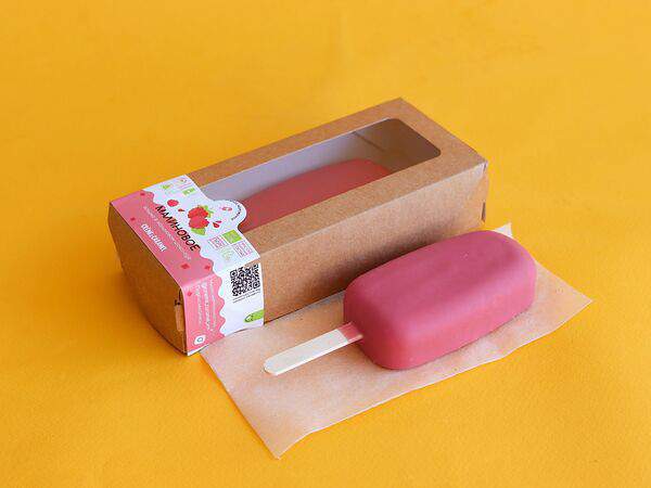 Натуральное мороженое Creme & Caramel - Эскимо Малиновое в малиновом шоколаде