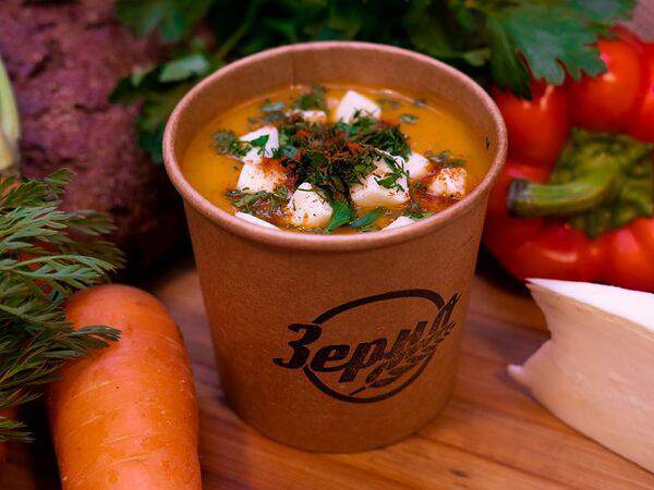 Зерно - Суп Морковь-Паприка-Любовь с сулугуни