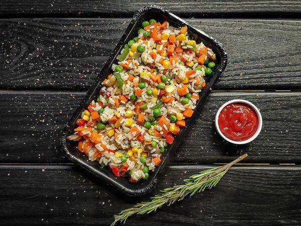 BulbaFrites - Овощи с рисом и шампиньонами