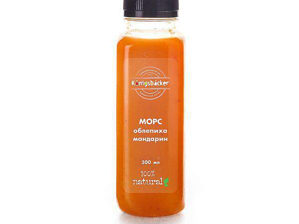 Кафе Королевский пекарь - Бутылочка морса облепиха-мандарин