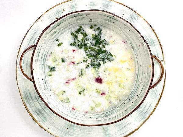 Солянка - Окрошка с ветчиной