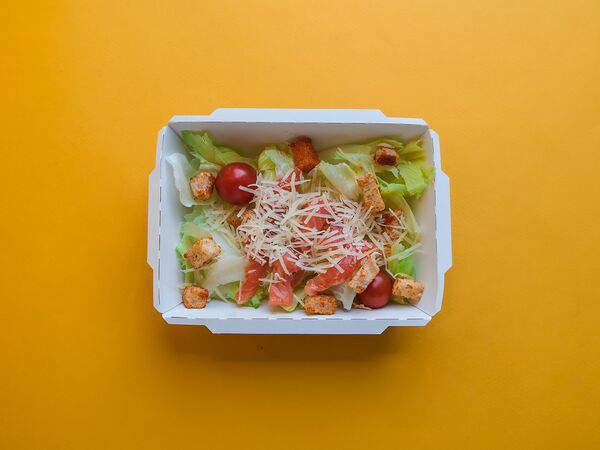 Кухня - Салат Цезарь с сёмгой