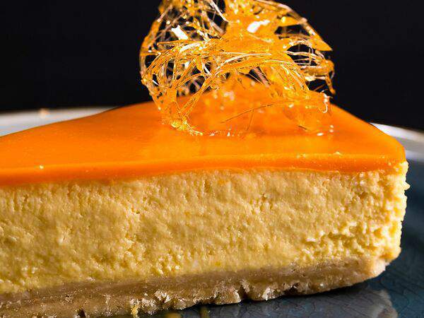 Ресторан Строгов - Чизкейк из тыквы с облепиховым желе