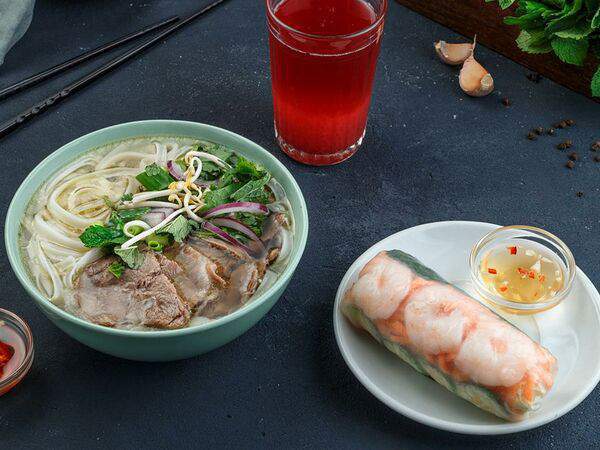 Дед Хо - Комбо №2: фо бо, фреш-ролл, морс