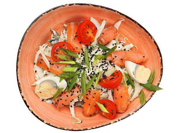 Домашний Шеф в Сытном Базаре - Салат с лососем слабосоленым