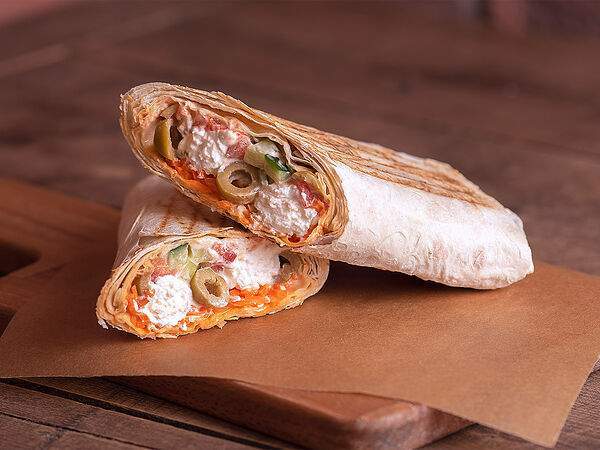 #кафедра - Шаурма Овощная с брынзой и оливками мини