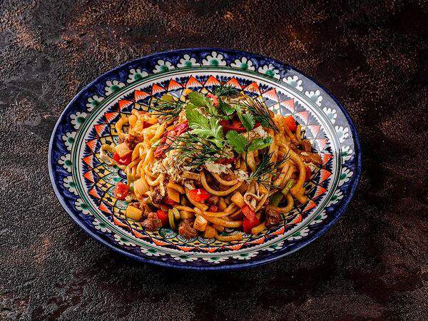 Центр плова - Жареный лагман с говядиной