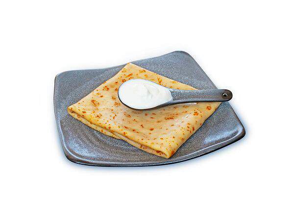 Русские блины - Блин со сметаной