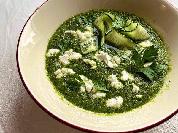 Ресторан 101 - Зелёный гаспачо с фетой