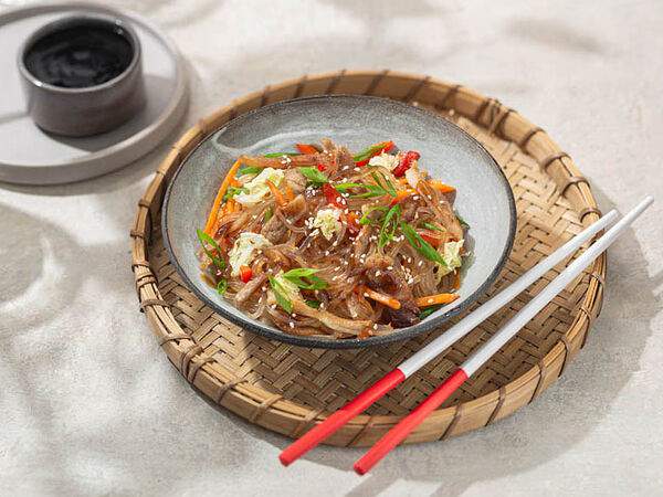 Палки-Скалки - Фунчоза со свининой терияки