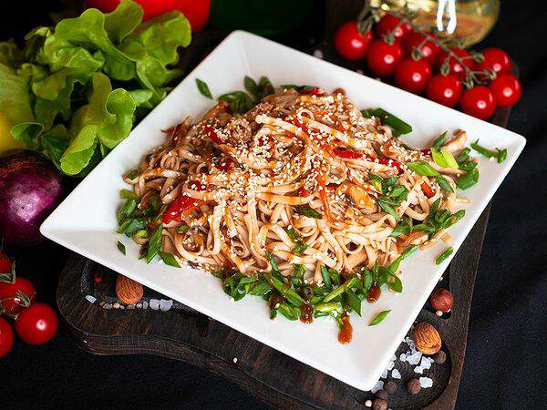 Good обед - Удон с курицей и грибами