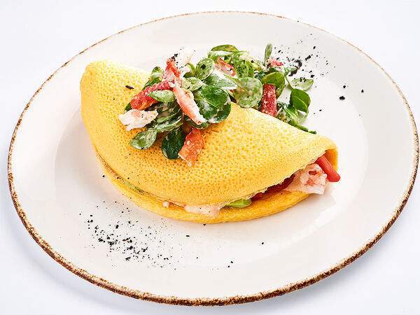 Udcкафе Upside Down Cake - Омлет с крабом