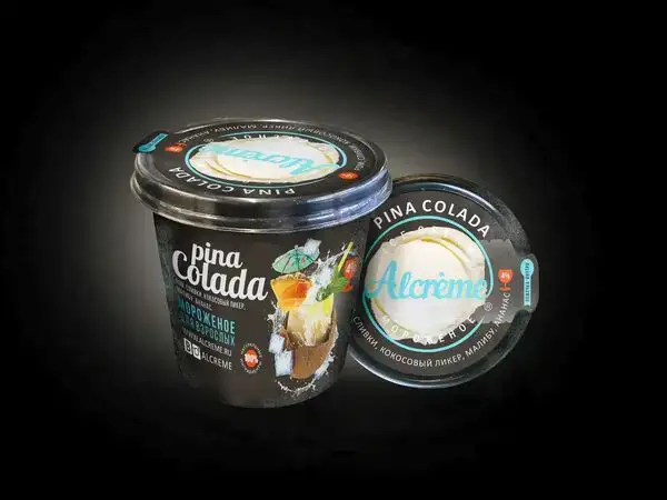 Alcreme - Мороженое в стаканчике Пинаколада