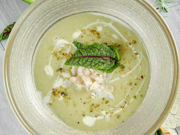 Мархаба - Крем-суп из авокадо с креветками