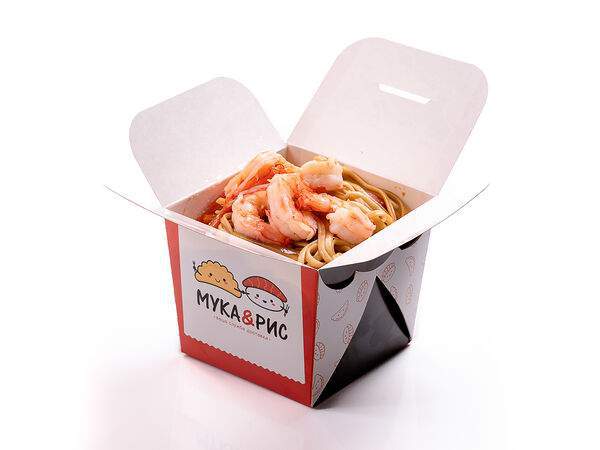 Мука и рис - Лапша с креветками