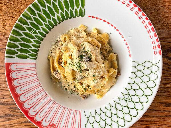 R14 - Феттуччине с белыми грибами в сливочном соусе