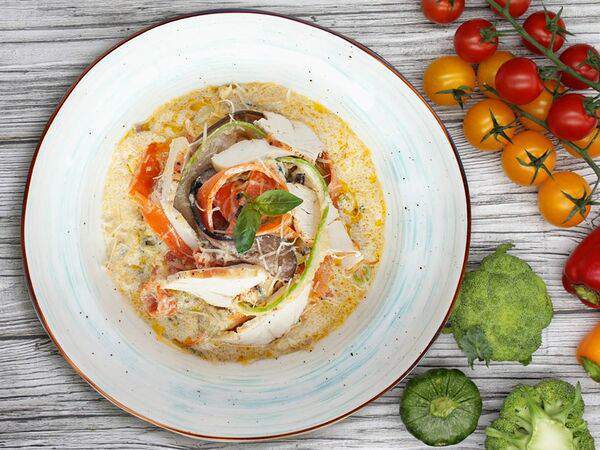 Territory Piatto - Овощное паппарделле с куриным филе