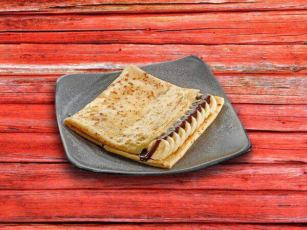 Русские блины - Блин с бананом и шоколадом