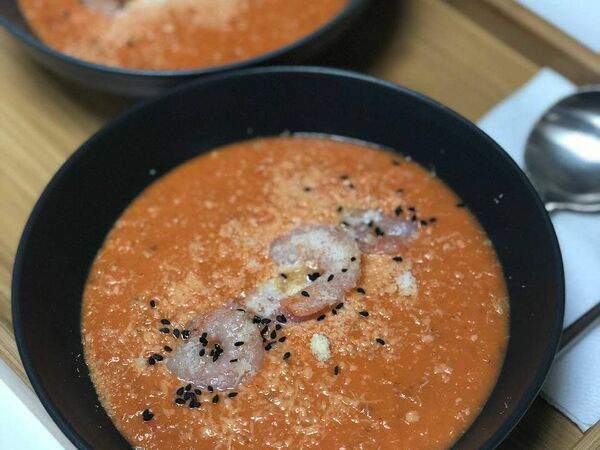 Марли - Томатный крем-суп с пармезаном и курицей