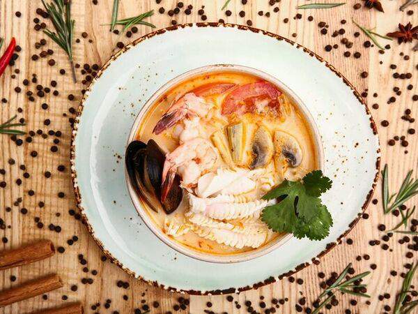 Hanoi City - Суп Том Кха Тале с рисом