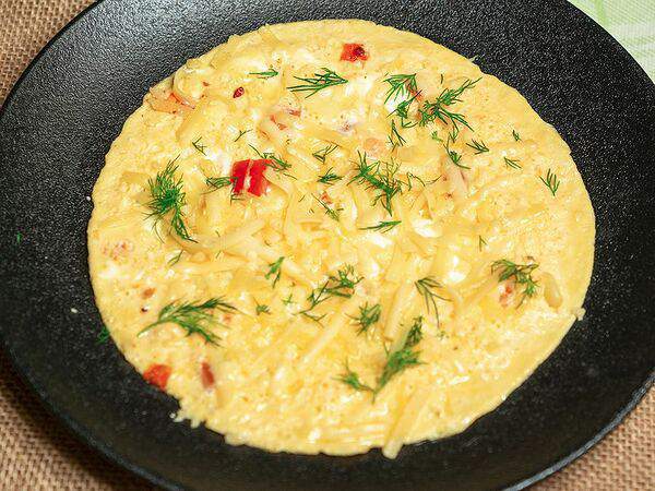 Блинная печка - Омлет с ветчиной и сыром