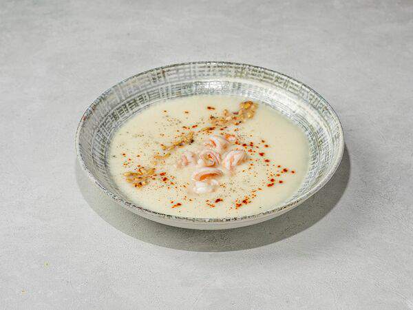 Гастробар Море - Крем-суп из цветной капусты с креветками