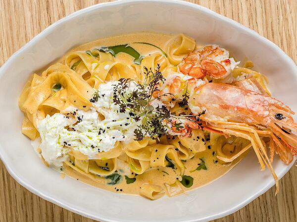 Milovita - Феттуччине с лангустинами и страчателлой