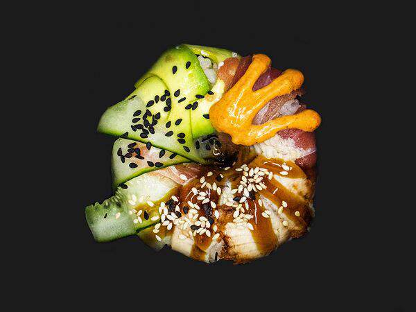 Mr Khan - Суши-донат с угрём и тунцом