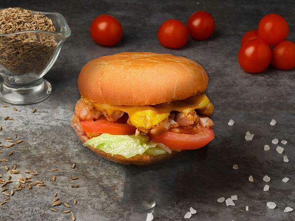 Микс - Бургер с рубленным куриным шашлыком