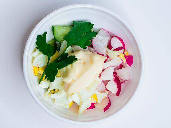 Good обед - Редис с огурцом и яйцом