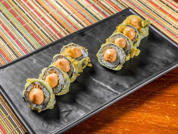 Самба суши - Ролл теплый Унаги моцарелла темпура