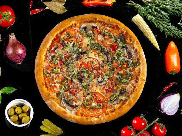 Ресторан доставки АртиШок - Пицца Базиликовая с овощами