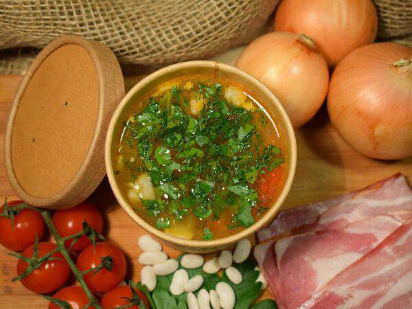 Зерно - Суп Минестроне с фасолью и беконом