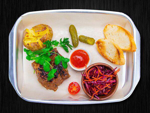 Мясо - Баранина на гриле с гарниром