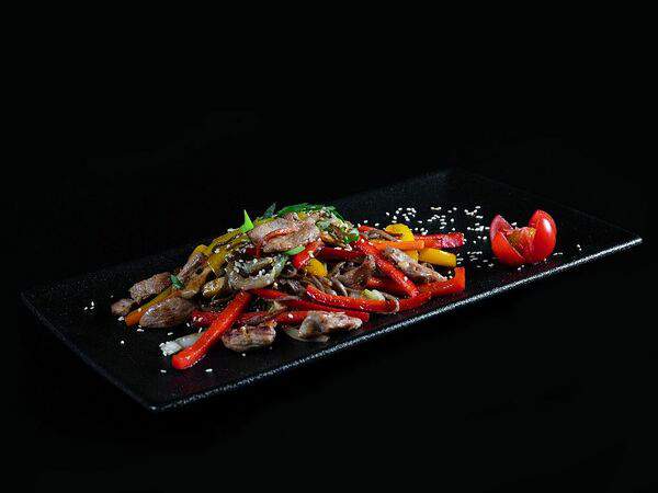 Японапапа - Лапша Соба с курицей и овощами