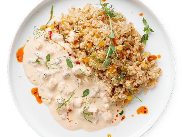 Пить кофе Кино - Тайский рис с морепродуктам и в сливочном соусе