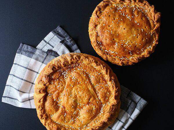 Buono market - Пирог с сайрой и рисом