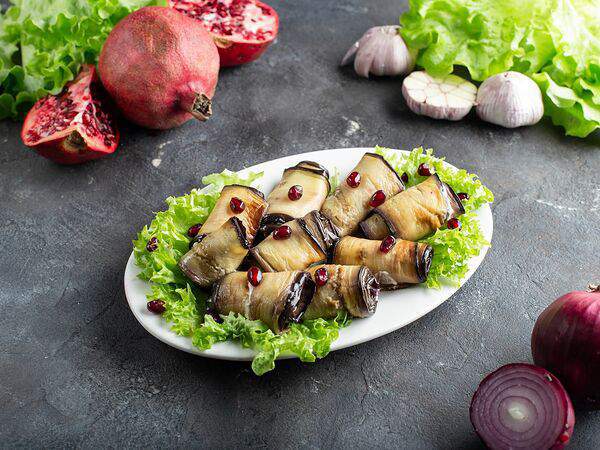 Шашлычок - Рулетики из баклажанов