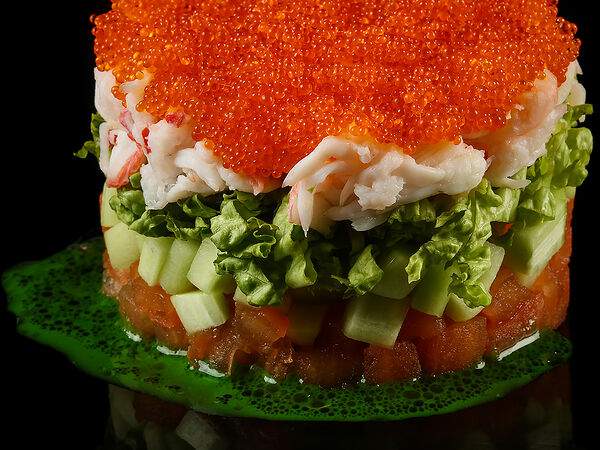 Ryba international - Тартар из камчатского краба с тобико