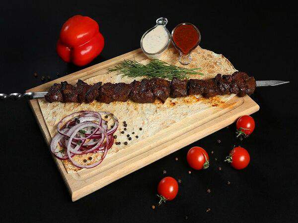 Шашлык на дровах - Печень говяжья