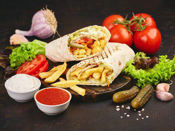 Шаурма ВЛАВАШЕ - Овощная Шаурма с картофелем фри