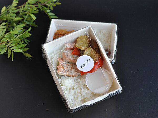 Buono market - Дикий лосось на гриле с рисом