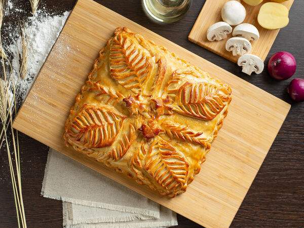 Пироги всем - Пирог с картофелем жареным луком и грибами