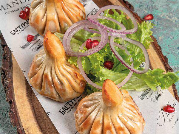 Бумбараш - Жареные хинкали с овощами и курицей гриль