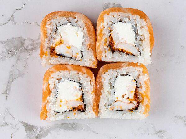 Васаби - Дзен-ролл с лососем и креветкой