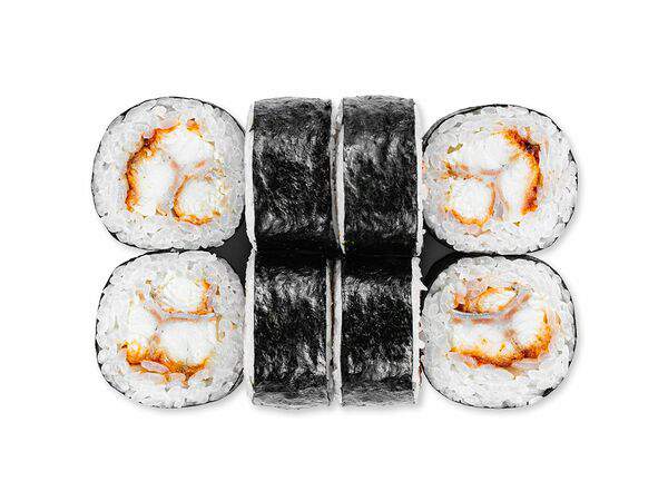 Белый рис - Ролл с угрём