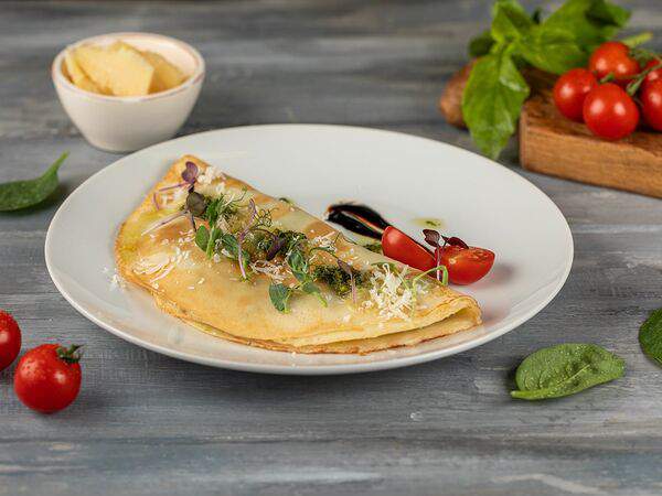 Шоколадница - Блинчики с сулугуни и шпинатом