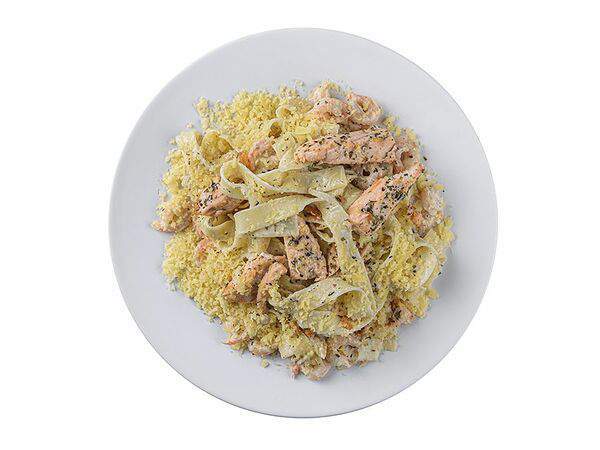 Зелёный ролл - С семгой и креветками