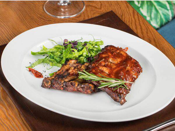 Мясо и вино - Свиные рёбра в соусе барбекю