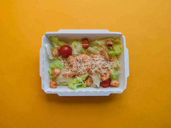 Кухня - Салат Цезарь с креветками